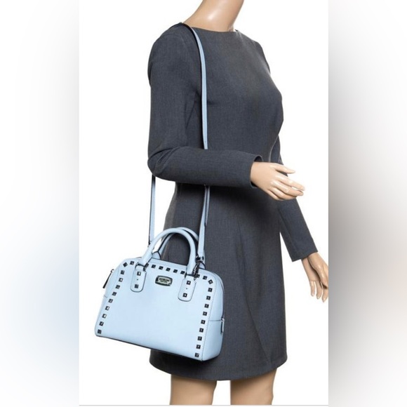 MICHAEL Michael Kors Handbags - MICHAEL Michael Kors Jet Set Saffiano Stud Small Handbag blue Leather Satchel